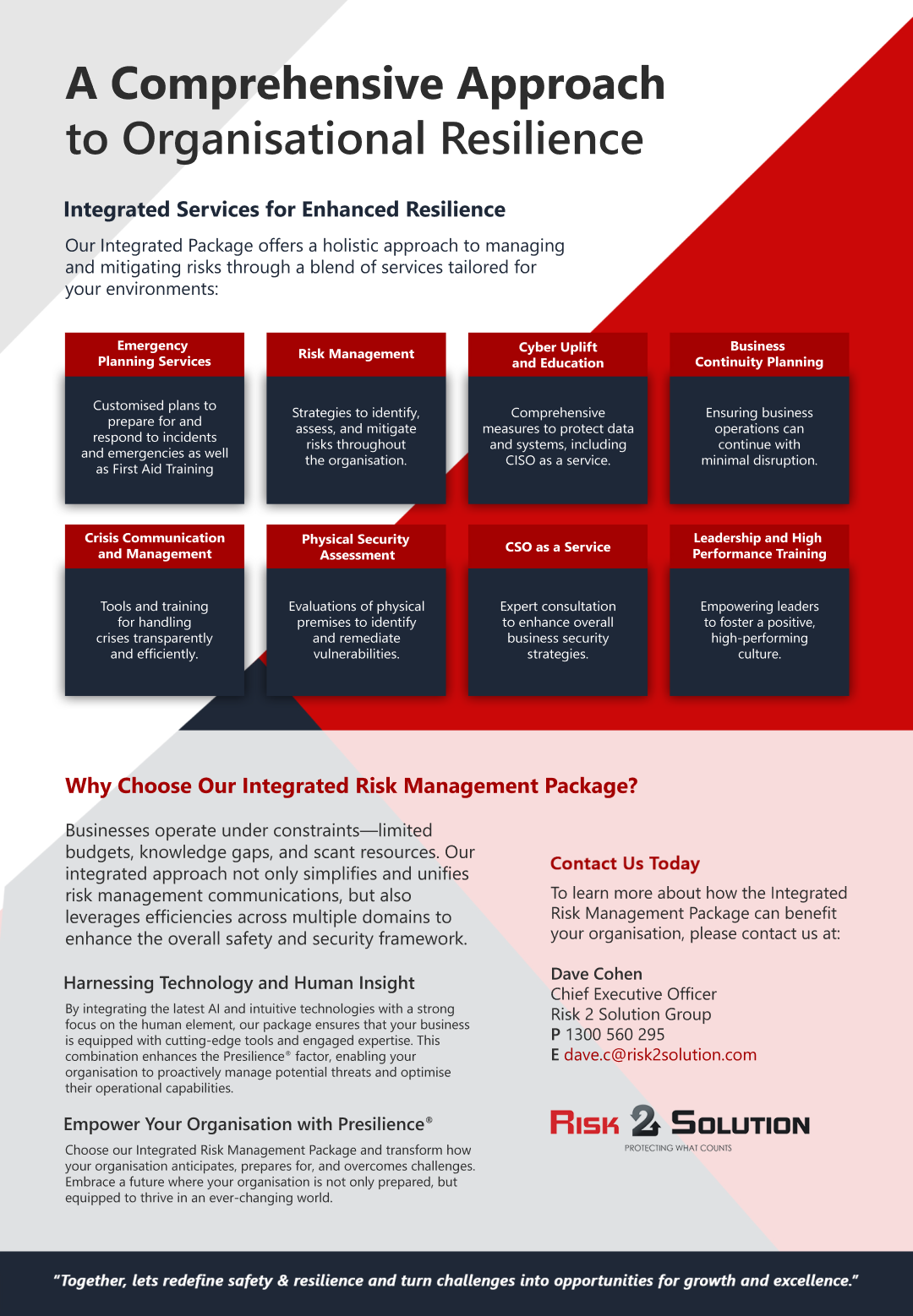 Integrated Risk Management Package From Compliance to Presilience - R2S 2of2